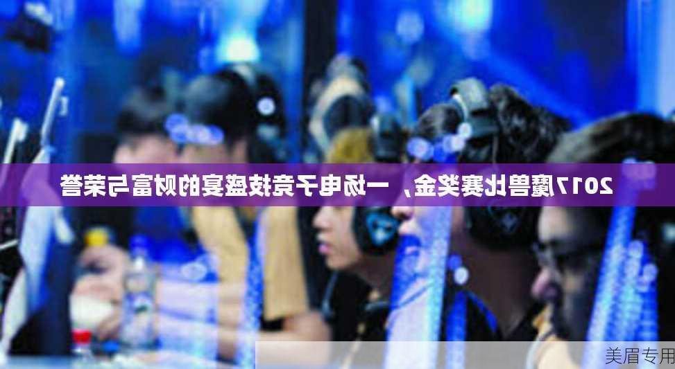 2017魔兽比赛奖金，一场电子竞技盛宴的财富与荣誉